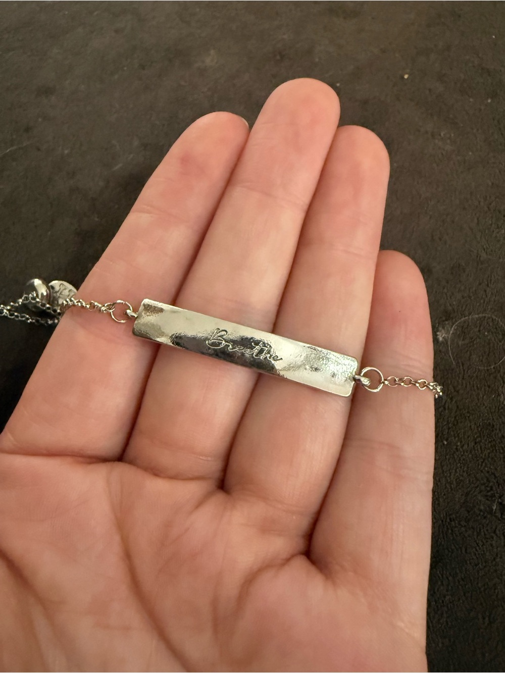 Heritage Silver Engraved Bar Bracelet - Silver
